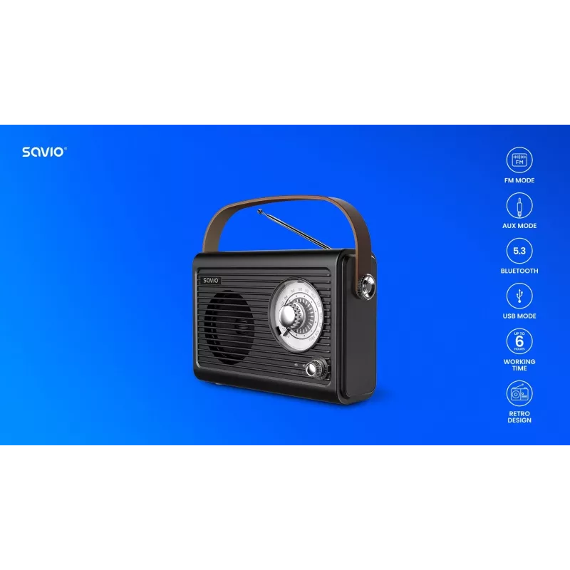 Portable Radio Savio RS-01 Analog Black