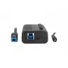 USB hub NATEC MANTIS USB 2.0 Type-B — 4x USB 3.2 Gen 1 Type-A ports, black, 0.8 m cable, AC adapter, power switch