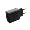 Fixed Dual USB Travel Charger FIXC17N-2U-BK, 17W, portable USB power adapter, black