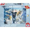Mark Fredrickson: dog love - black Labrador in snow, Puzzle 1000 Pieces