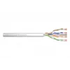 Network Cable Digitus CAT 6 U/UTP twisted pair patch cord raw 100m Grey