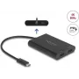 USB Type-C to 2× HDMI 4K 60 Hz Adapter Delock 64309 (DisplayLink)