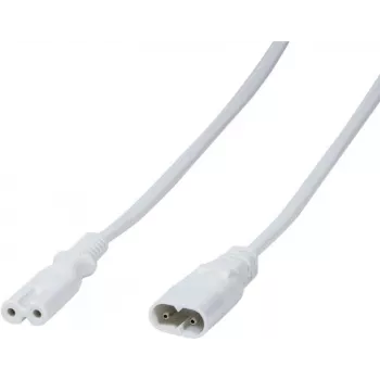 LogiLink - Power Extension Cable - IEC 60320 C8 to IEC 60320 C7 - 2 m - Moulded - White