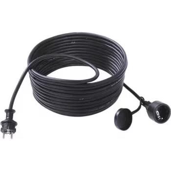 Power extension cord Bachmann 343.171 — 10 m cable, 1 AC outlet, black