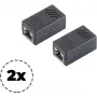Adapter ShiverPeaks modular patch connector Cat. 6A 08-01041-2, RJ45 inline coupling
