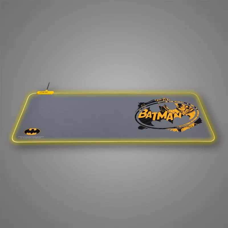 FR-TEC BATPCMPAD Mouse Pad Gaming Mouse Pad Black - Grey - Yellow (BATPCMPAD)