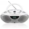 CD recorder BLAUPUNKT BB14WH — CD recorder with MP3 playback, USB, LCD, clock, 2x1 W speakers, silver/white