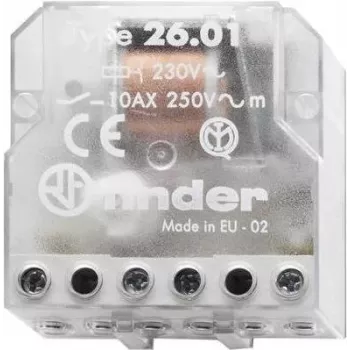 FINDER impulse switch 230VAC 26.01.8.230.0000 Series 26 for flush-mounted box 1S 10A 26.01.8.230.0000 (260182300000)
