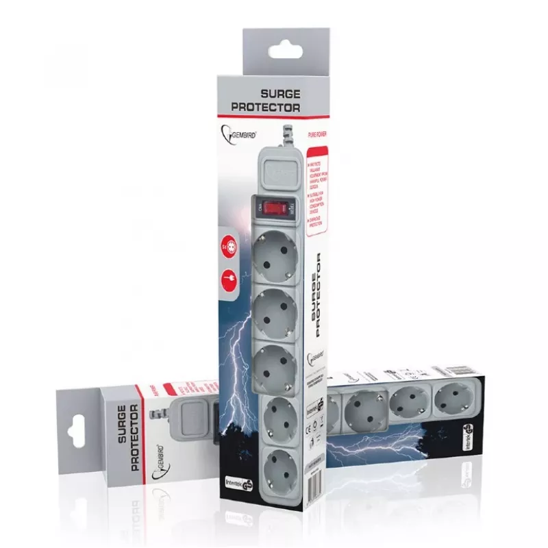 Power extension Gembird SPG3-B-6C 1.8 m 5 AC outlets