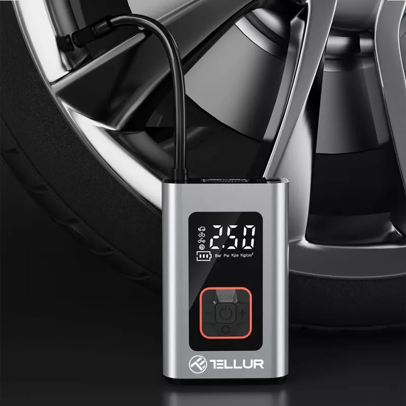 Portable air compressor Tellur TLL158571 12V 150 PSI for car tyres and inflatables