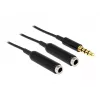 Audio Cable DeLOCK 65575 0.25m 3.5mm 2 x 3.5mm Black