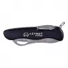 Pocket knife AZYMUT HK20018 — full-size multi-tool, 9 tools, 420J2/3CR13 stainless steel, folded 11 cm, 146 g, leather holster, key ring