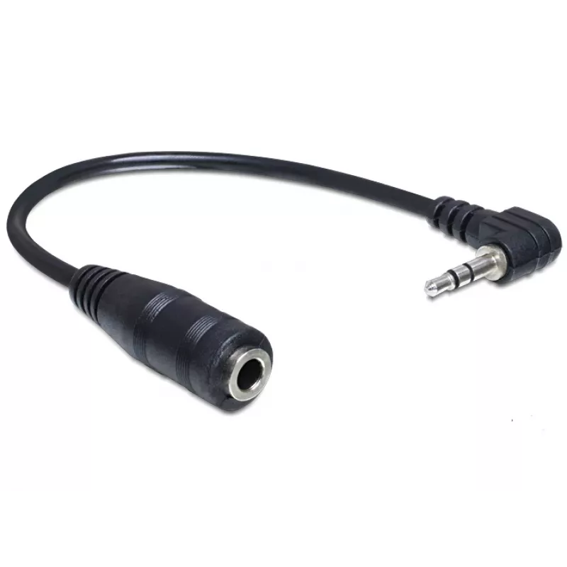 Audio Cable DeLOCK 65397 0.14m 2.5mm Male to 3.5mm Female Black