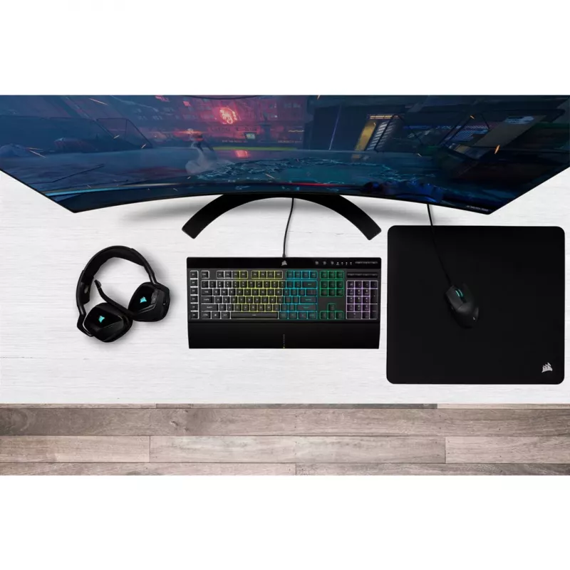 Corsair K55 RGB PRO keyboard Gaming USB QWERTZ German Black