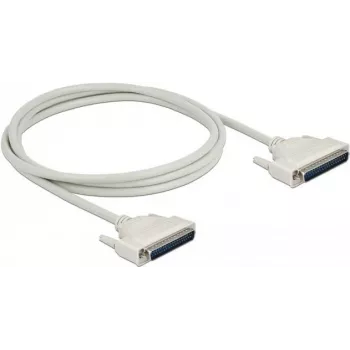 Serial cable DELOCK 86879, D-Sub 37 pin to D-Sub 37 pin, beige, 2 m