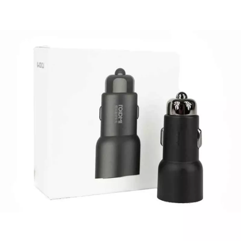 Roidmi 3S Car Charger with FM Transmitter, Bluetooth, Black Color