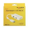 DELOCK Adapter Cable DisplayPort Plug > 1 x VGA + 1 x HDMI + 1 x DVI 24+1 White