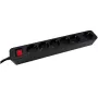 Power Extension M-Cab POW0027 3m 6 AC Outlets 16A Indoor Black