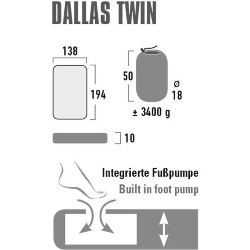Camping-air mattress Dallas Twin 41033 (citronella)