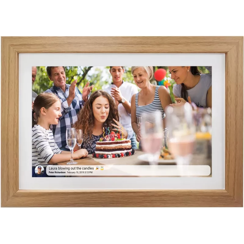 Digital photo frame SENCOR SDF 1093 OAK 10.1 inch — 10.1-inch display, oak finish