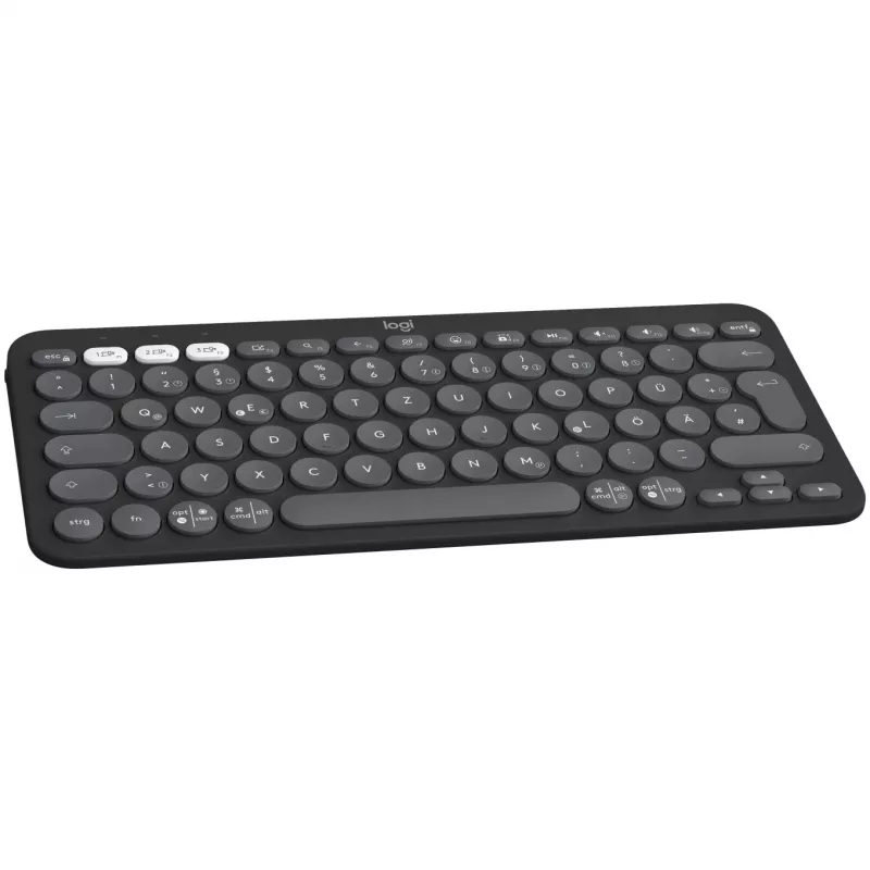 Logitech Pebble Keys 2 K380s - Keyboard - Wireless - Bluetooth LE - QWERTZ - German - Tonal Graphite (920-011795)