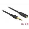 Audio Cable 3.5mm Male to Female DeLOCK 85635 5m Black