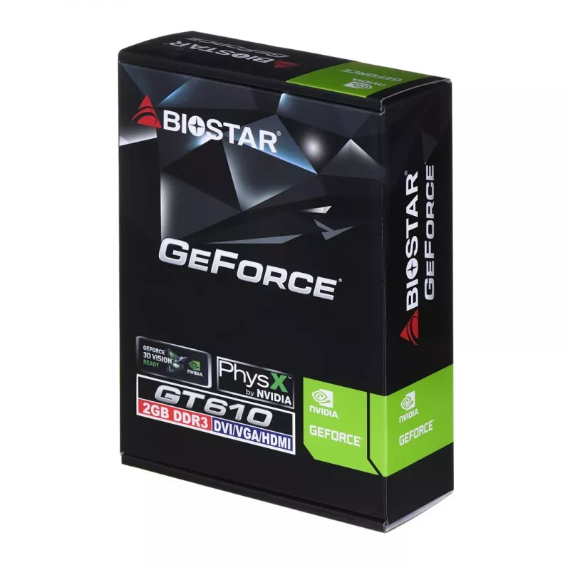 Video card BIOSTAR GeForce GT 610 — 2 GB GDDR3, 64-bit, PCIe x16, 700 MHz