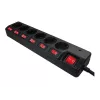 Power Extension LogiLink LPS233 1.5m 6 AC Outlets Indoor Black