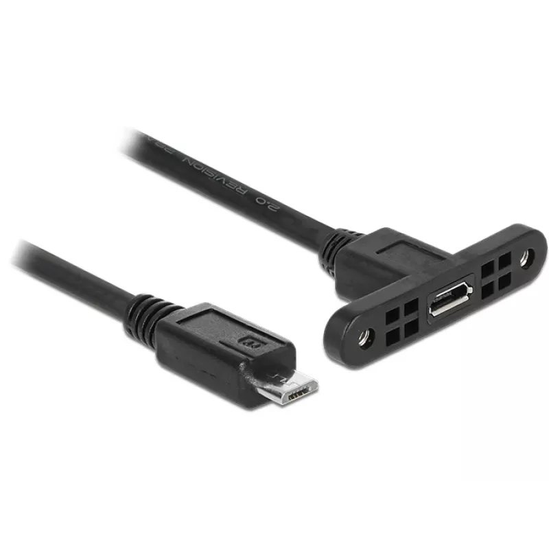 USB Cable DeLOCK 85245 USB 2.0 0.25 m Micro-USB B Black