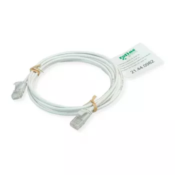 ROLINE GREEN UTP Patch Cable Cat.6A (Class EA), LSOH, slim, Blue, 0,15 m