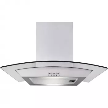 Wall-mounted kitchen hood Respekta Nova — stainless steel, extraction 307 m³/h, 150 mm duct, button controls