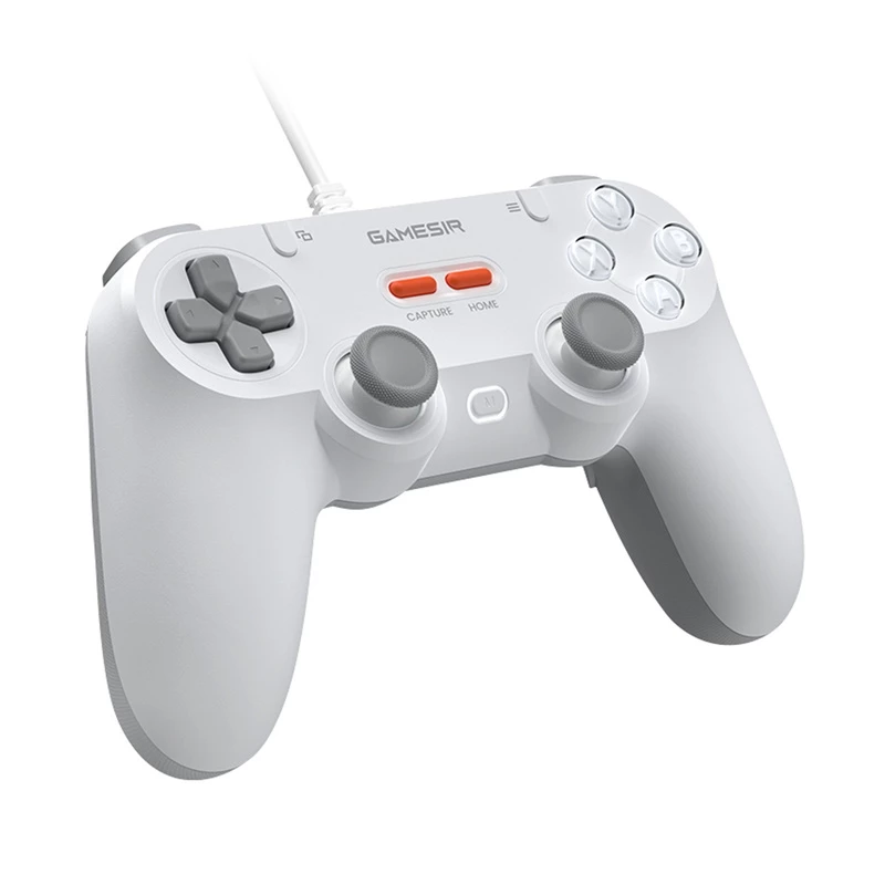 Wired Game Controller GameSir T3 Lite WT White — ergonomic wired controller compatible with PC