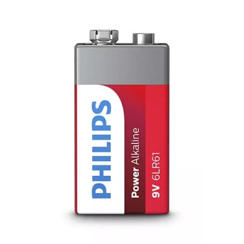 Single-use battery Philips Power Alkaline Battery 6LR61P1B/10