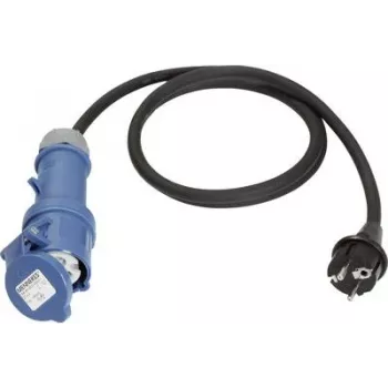 Power cable AS Schwabe 1.5 m H07RN-F 3G2.5 with CEE 16A coupling and Schuko plug 250V