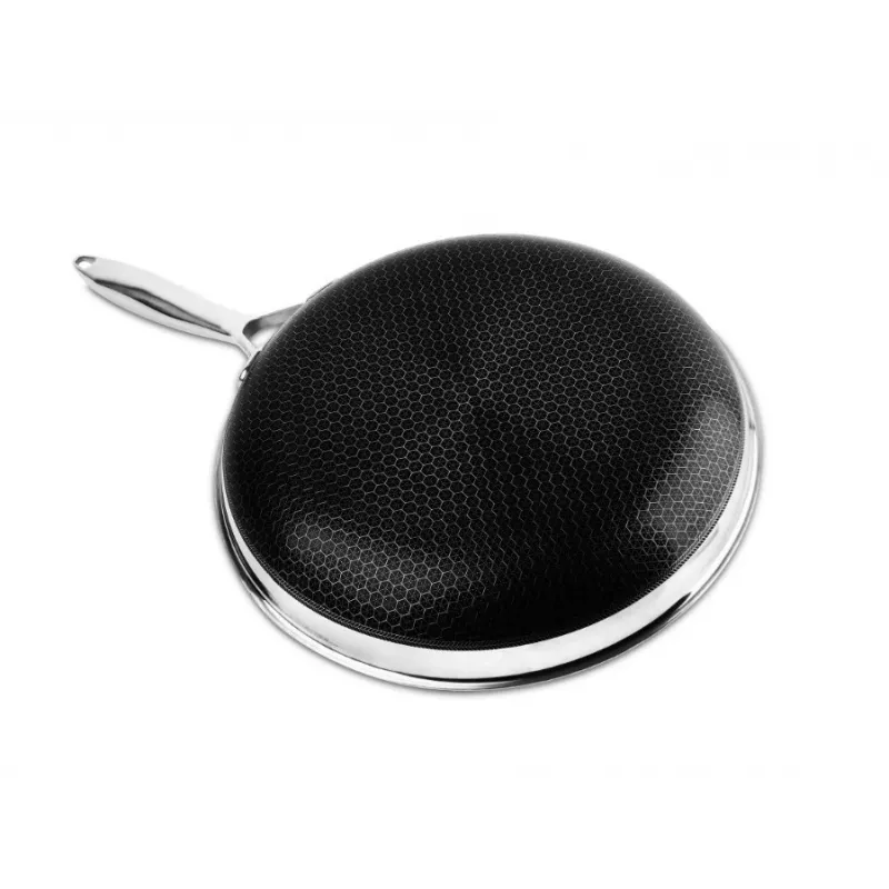 Frying pan KOHERSEN NX CERAMIC 24 cm, stainless steel body, NX CERAMIC non-stick coating, induction compatible, with lid