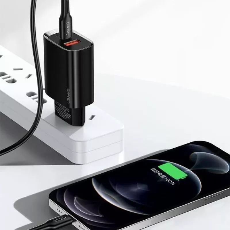 Charger usams T35 20W PD3 USB-C to USB fast charging adapter