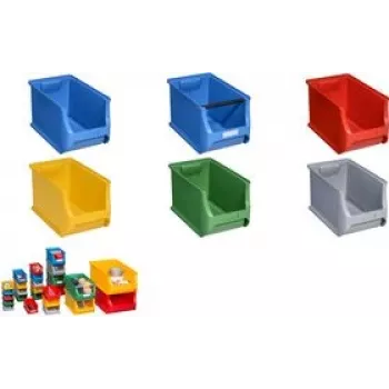 Plastic storage bin allit ProfiPlus Box 4H PP grey — stackable parts tray, 30 kg load capacity