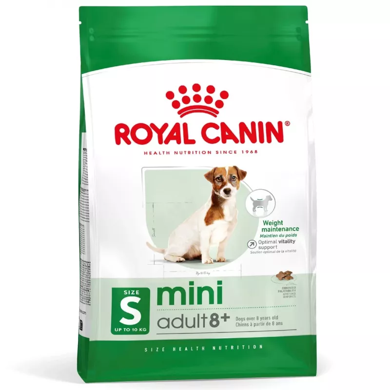 Dry Dog Food Royal Canin Mini Adult 8+ Senior Poultry & Rice Vegetable, 8 kg, for Small Breeds (5–10 kg)