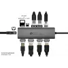 Alcasa HUB-C001A interface hub USB Type-C 5000 Mbit/s Anthracite