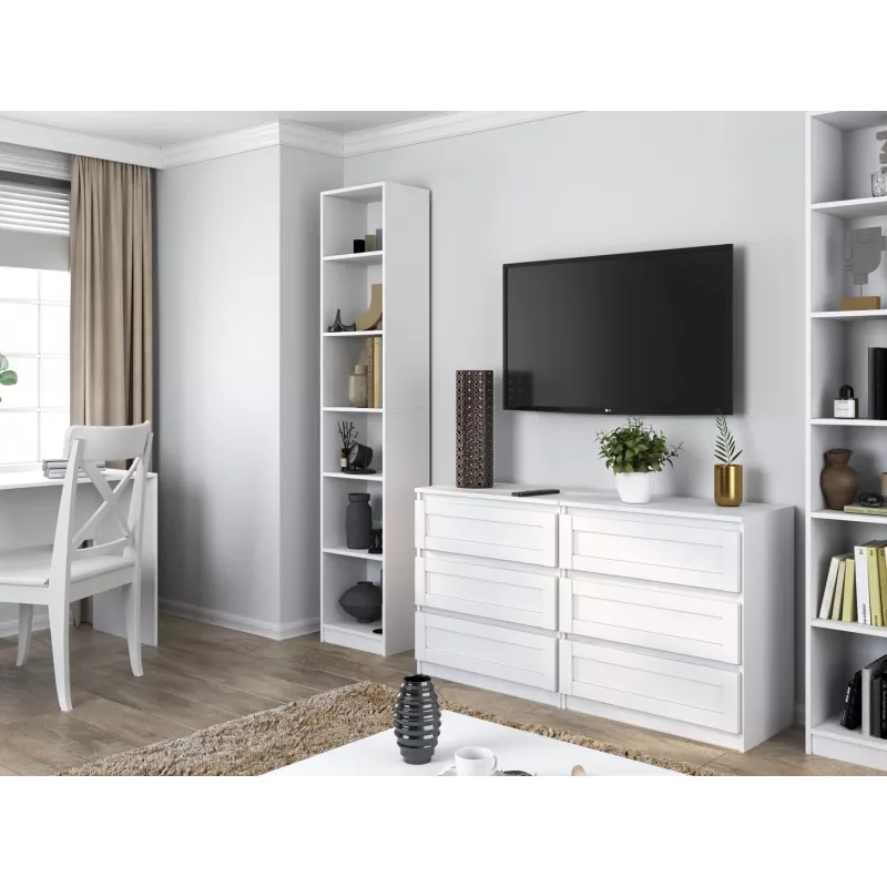 top e shop W40 PAFOS BIA display cabinet — white particle board, 290×400×2000 mm