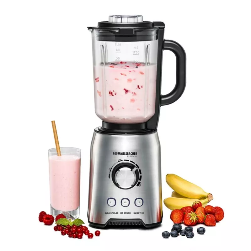 Tabletop blender Rommelsbacher MX 1250 — 1200 W, 1.75 L glass jug, stainless steel
