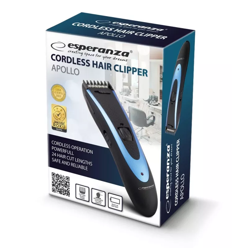 Esperanza Hair Clipper Apollo Black/Blue