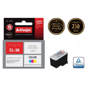 Activejet AC-38R Ink (replacement for Canon CL-38; Premium; 12 ml; color)