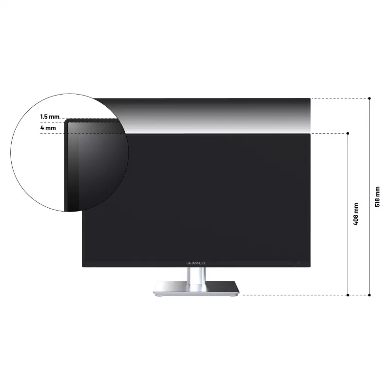JAPANNEXT JN-I270WQHD300F-HSP computer monitor 68.6 cm (27 inch) 2560 x 1440 pixels Wide Quad HD LED Grey