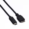 ROLINE - USB Cable - Micro-USB 3.0 Type B (M) to USB Type C (M) - 1 m - Black (11.02.9006)