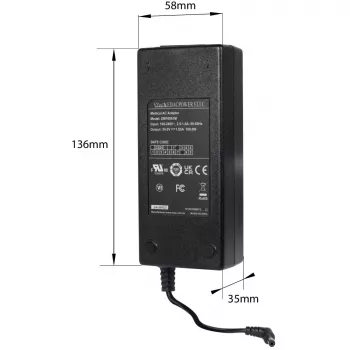 Power supply ALLNET EM10951M 54V 1.85A output, 5.5×2.1 mm DC connector