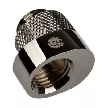 Adapter BitsPower X-Cross G1/4 inch male to G1/4 inch female, 5 mm offset, glossy black