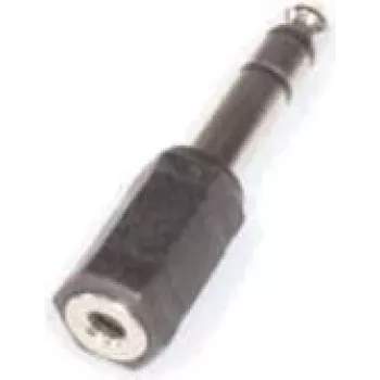 Cable gender changer e+p GS 33 6.35mm Stereo (M) to 3.5mm Stereo (F) Black
