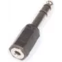 Cable gender changer e+p GS 33 6.35mm Stereo (M) to 3.5mm Stereo (F) Black