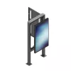 Signage Display Enclosure Edbak POK101 Steel Black Portrait 862x200x1981mm